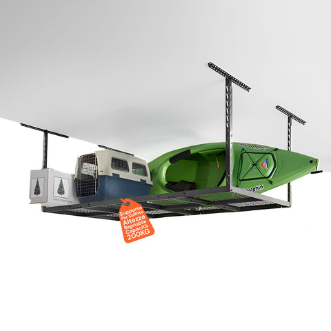 avilia scaffale da soffitto in acciaio regolabile 183x91 cm portata 200 kg ean 8052879010149