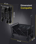 daimann carrello pieghevole da esterno taglia l 90kg taglia xl 120kg con ruote ean 8056590070642