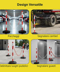 daimann paletti segnaletici con catena 2 metri set 4 colonnine ben visibili ean 8056590070499