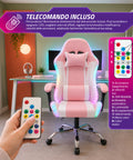 nexor sedia gaming ergonomica con luci rgb e cuscino lombare massaggiante poltrona ufficio reclinabile con telecomando ean 8056819078855
