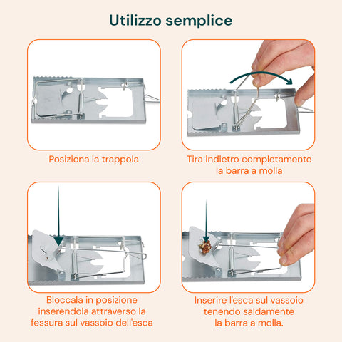 pestshield set 2 trappole per topi in metallo ean 5050375050389