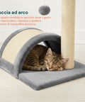 puppy lovers tiragraffi per gatti 50 cm con arco in sisal e gioco pendente ean 8054806950641