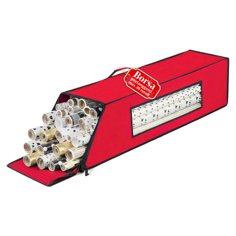 saint joy borsa porta carta regalo con zip e finestra trasparente in tessuto oxford ean 8050043127532