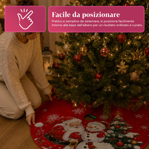 saint joy copri base albero di natale a120 cm in peluche 4 fantasie ean 8050043128331