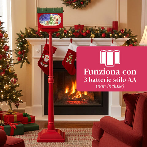 saint joy decorazione natalizia lampione flash 160 cm con led e musica per interno ed esterno ean 8388780246712