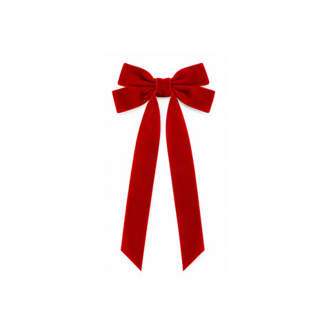 saint joy fiocchi per albero di natale in velluto rosso set 12 10x21 cm ean 8050043128492