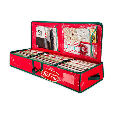 saint joy organizer multiuso per addobbi natalizi in tessuto oxford con manici e tasche ean 8050043127549