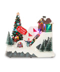saint joy villaggio di natale animato glimmerpine con luci led musica e pista in movimento ean 8050043127464
