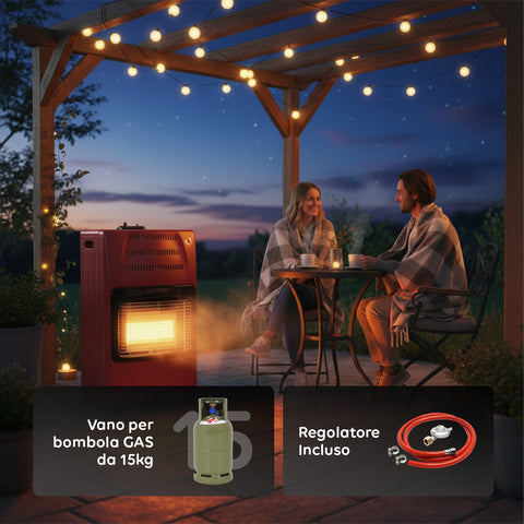 wintem buddy stufa a gas pieghevole potenza 42kw con 3 livelli di riscaldamento ean 8052286432039