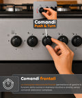 wintem cucina a gas 50x50 cm con forno a gas 49 litri 4 fuochi di diversa potenza valvole di sicurezza e coperchio ean 8056819078930