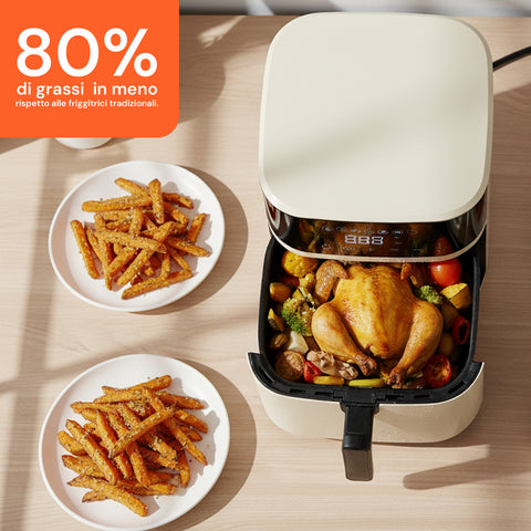 wintem friggitrice ad aria 45l con display led touch e 7 programmi di cottura 1800w ean 8052286432213