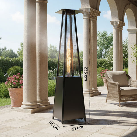 wintem stufa a gas da esterno a piramide con termostato regolabile 12kw ean 8052286432091