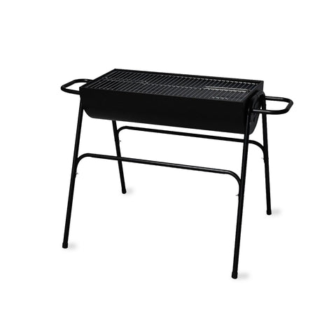 zendea barbecue a carbone e legna in acciaio con gambe alte braciere 74x38 cm e griglia 70x34 cm ad ampia superficie di cottura ean 8056819079531