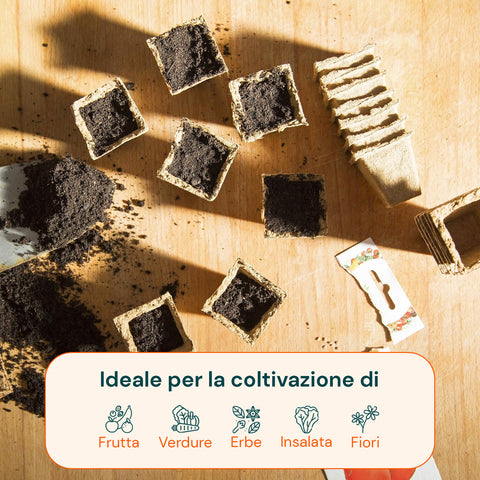 zendea vasetti in torba biodegradabili per semina e trapianto set 120 pezzi ean 8050030810546