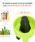 Compatibilità universale con bottiglie PET e vetro, diametro bocca 28-32mm per adattamento perfetto senza modifiche