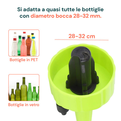 Compatibilità universale con bottiglie PET e vetro, diametro bocca 28-32mm per adattamento perfetto senza modifiche