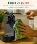 Macchina da caffè DCG facile da pulire con estrazione manuale delle capsule e supporto removibile per la pulizia, panno verde microfibra