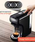 Scegli tra espresso corto o lungo con design facile e intuitivo, pulsanti touch e LED per controllo semplice