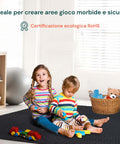 Tappeti defaticanti con certificazione ecologica RoHS, ideali per creare aree gioco morbide e sicure per bambini, pavimentazione protettiva per camerette