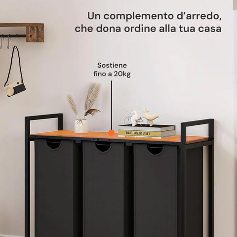 Set di 2 Cesti Portabiancheria Pieghevoli in Rete con Manici Set di 2 Cesti Portabiancheria Pieghevoli in Rete con Manici