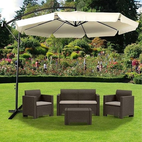 Ombrellone da Giardino 300 cm con Braccio Decentrato, Manovella e Tessuto Impermeabile Ean 8023755051617