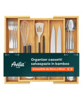 Avilia Organizer Portaposate in Bambù Estensibile 5 Scomparti Salvaspazio Multiuso Ean 8056819052657