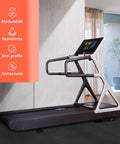 Tappeti defaticanti antiscivolo sotto tapis roulant, modulabili, resistenti e anti graffio per protezione pavimento durante allenamento fitness