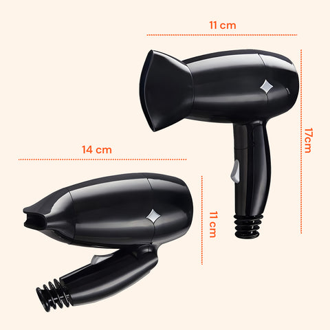 Dimensioni compatte 11x14cm chiuso e 17cm aperto, design pieghevole per minimo ingombro durante il viaggio e trasporto facile