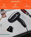 Motore DC durevole, resistente e compatto con beccuccio incluso, phon su tavolo con accessori makeup per beauty routine completa