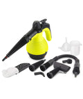 Pulitore a Vapore Portatile 100° 1050W Serbatoio 350ml con Riscaldamento Rapido e 7 Accessori Inclusi, Giallo  e Nero Ean 8059300010181