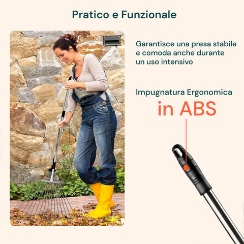 Rastrello Retrattile In Acciaio Carbonio