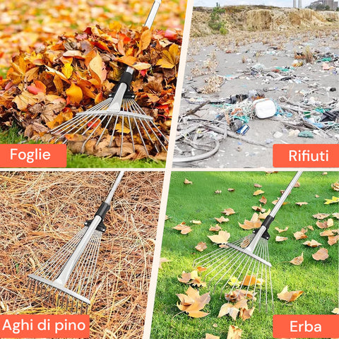 Rastrello Retrattile In Acciaio Carbonio