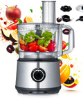 Robot da Cucina Multifunzione Food Processor 600W Contenitore 1,25L con Lame e Dischi in Acciaio Ean-7426896418652