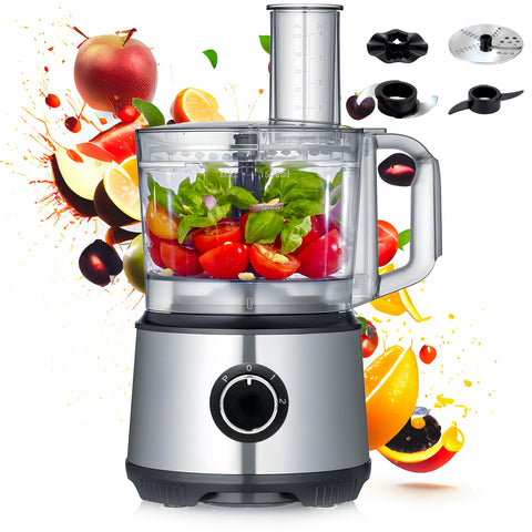 Robot Multifunzione 600W con Lame in Acciaio e Accessori Inclusi