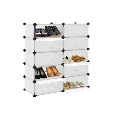 Scaffale Salvaspazio 10 Ripiani Impilabili Resistenti per Ogni Ambiente