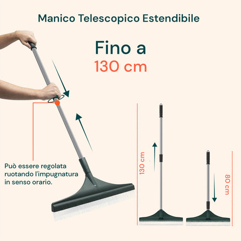 Scopa Per Prato Sintetico Con Manico Telescopico