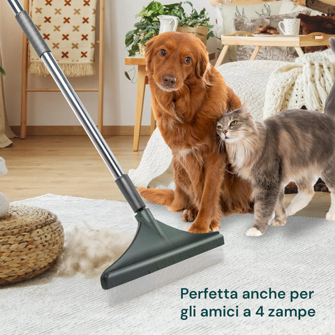 Scopa Per Prato Sintetico Con Manico Telescopico