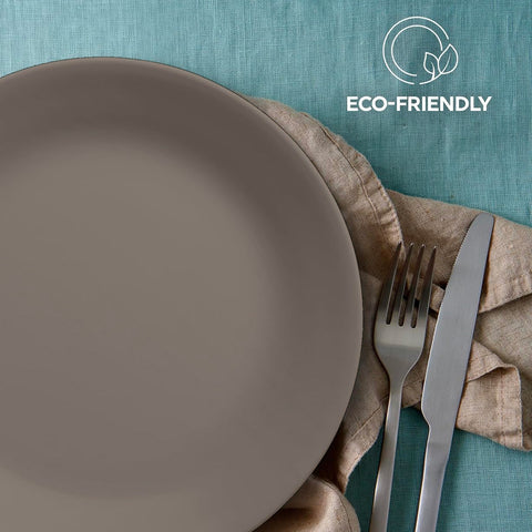 Avilia Servizio 18 Piatti in Porcellana Resistenti con Design Moderno Elegante Raffinato Tortora Ean-8056897152942