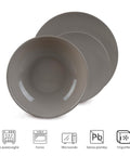 Avilia Servizio 18 Piatti in Porcellana Resistenti con Design Moderno Elegante Raffinato Tortora Ean-8056897152942
