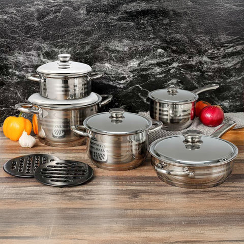 Berghoff, Hotel Essentials Batteria 12 Pz In Acciaio Inox Adatta Ad Induzione 88584105 - Foto 11