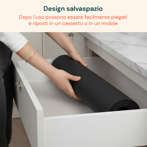 Scolapiatti in Poliestere e Spugna – Set 2 Tappetini Assorbenti per Casa e Cucina