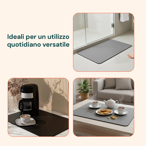 Scolapiatti in Poliestere e Spugna – Set 2 Tappetini Assorbenti per Casa e Cucina