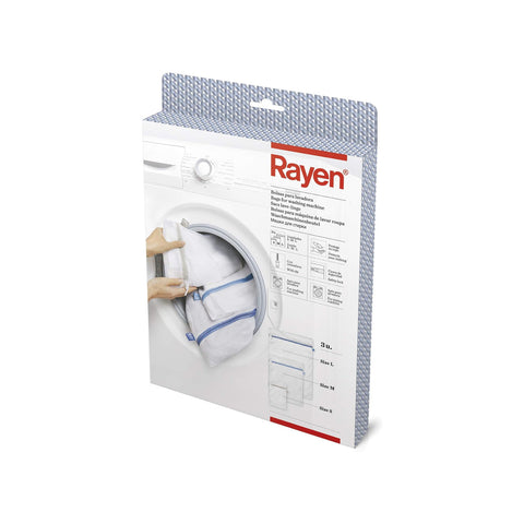 Set Sacchetti per Lavaggio Biancheria 3 Misure S, M, L in Nylon per Lavatrice e Asciugatrice Riutilizzabili Ean-8412955300135