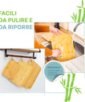 Avilia Taglieri in Bambù Naturale 3 Misure con Design Elegante e Superficie Resistente Ean 8056819052671