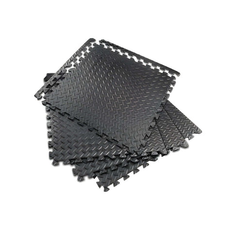 Set 4 Tappeti Defaticanti 600x600mm In Eva Antiscivolo Con Incastro 10mm