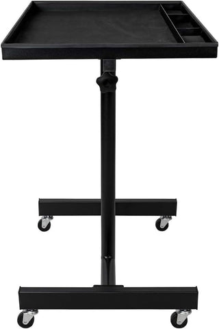 Tavolino in Acciaio con Ruote e Altezza Regolabile fino a 123,5 cm