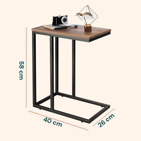 Tavolino da Salotto 40x26x58 cm – Struttura in Ferro con Ripiano in MDF