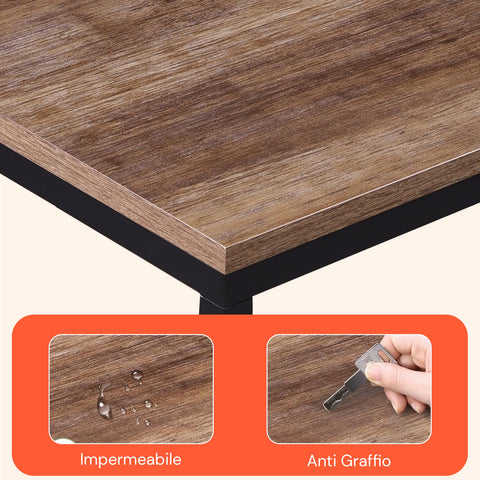 Tavolino da Salotto 40x26x58 cm – Struttura in Ferro con Ripiano in MDF