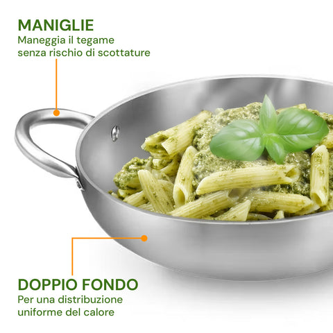 Casseruola Svasata Alta Alluminio Satinato Riciclato – Ø 24/28/32 cm