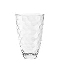 Vaso in Vetro Trasparente 30 cm con Design Nido d'Ape per Casa e Arredamento Ean-8025358206111